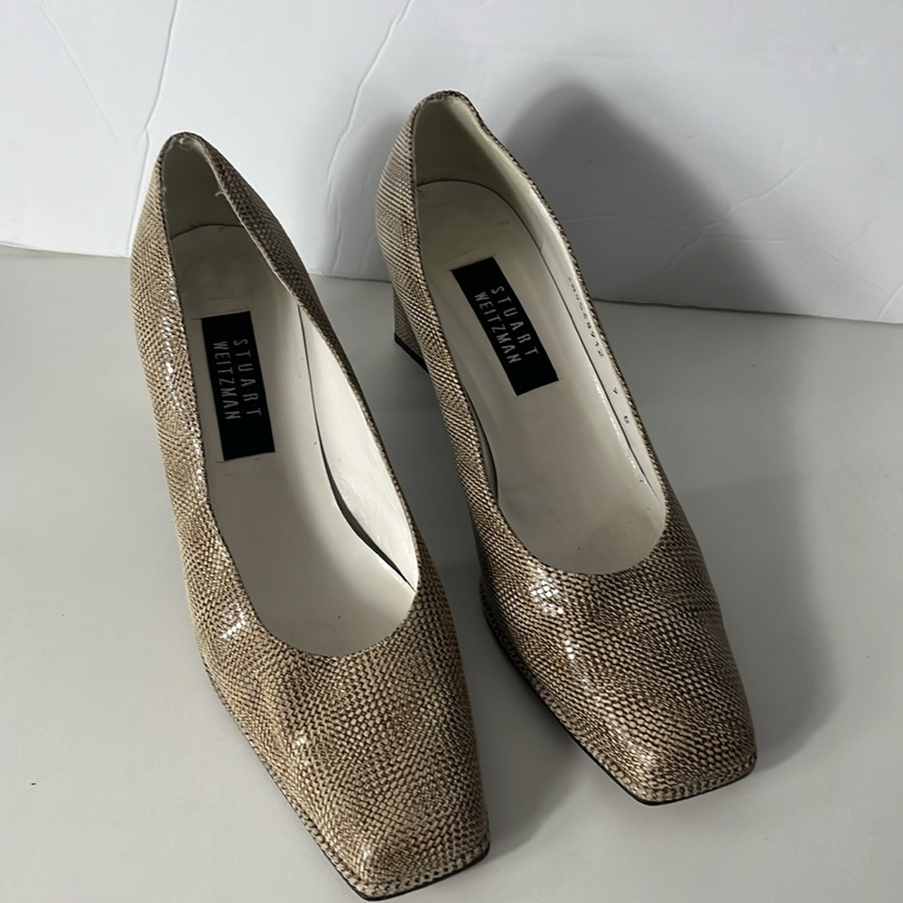 Stuart Weitzman Matrix Block Heels Square Toe Wom… - image 3